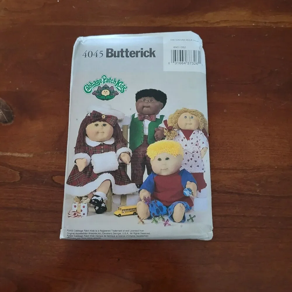 4045 Vintage Cabbage Patch Sewing Pattern Clothes Butterick